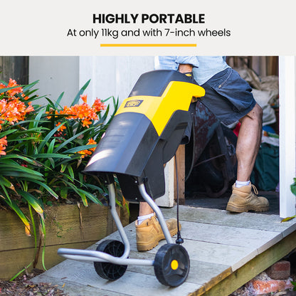 2400W Electric Garden Mulcher Shredder with 40L Bag, 0.04m Capacity