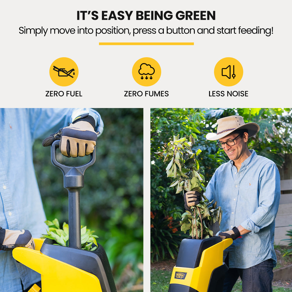 2400W Electric Garden Mulcher Shredder with 40L Bag, 0.04m Capacity