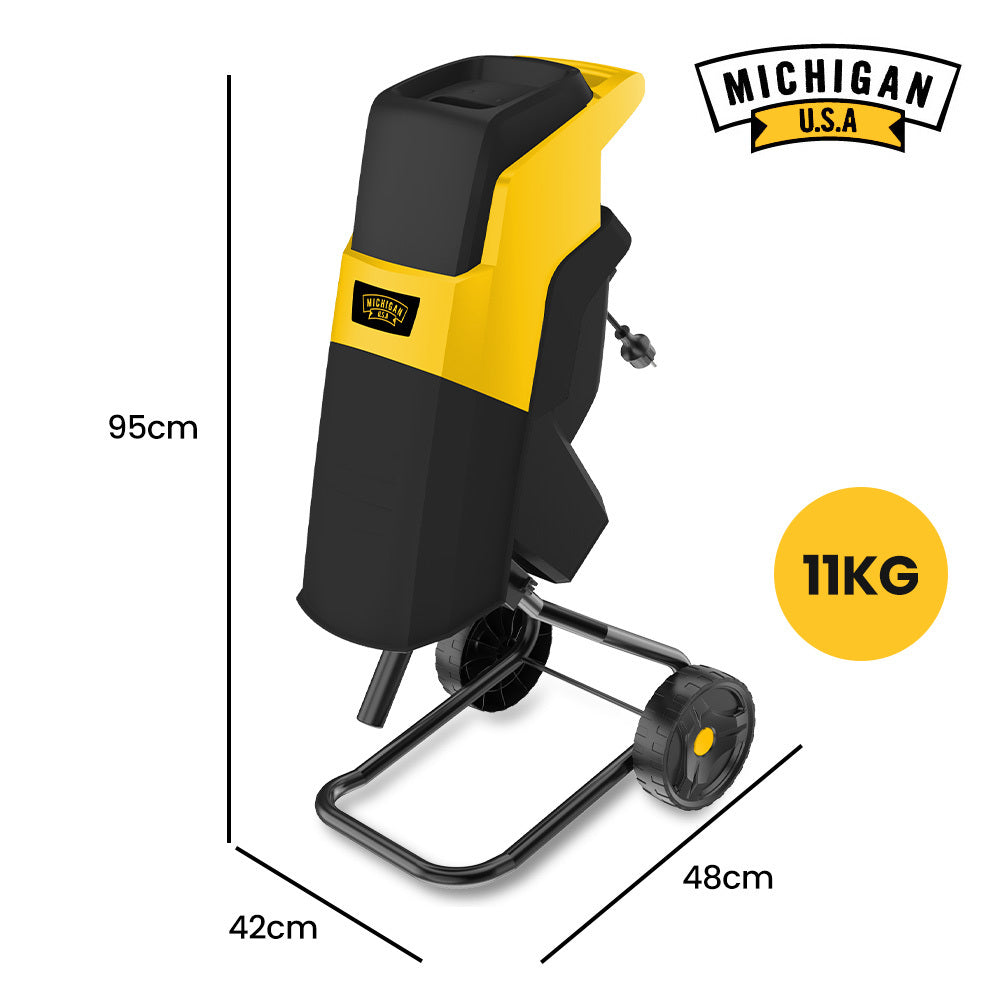 2400W Electric Garden Mulcher Shredder with 40L Bag, 0.04m Capacity
