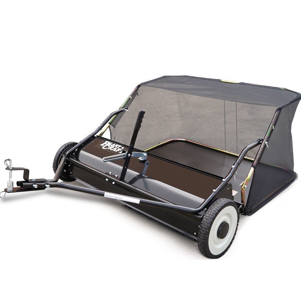 Tow-Behind Lawn Sweeper with 1m Width and 340L Hopper for Garden Tractors