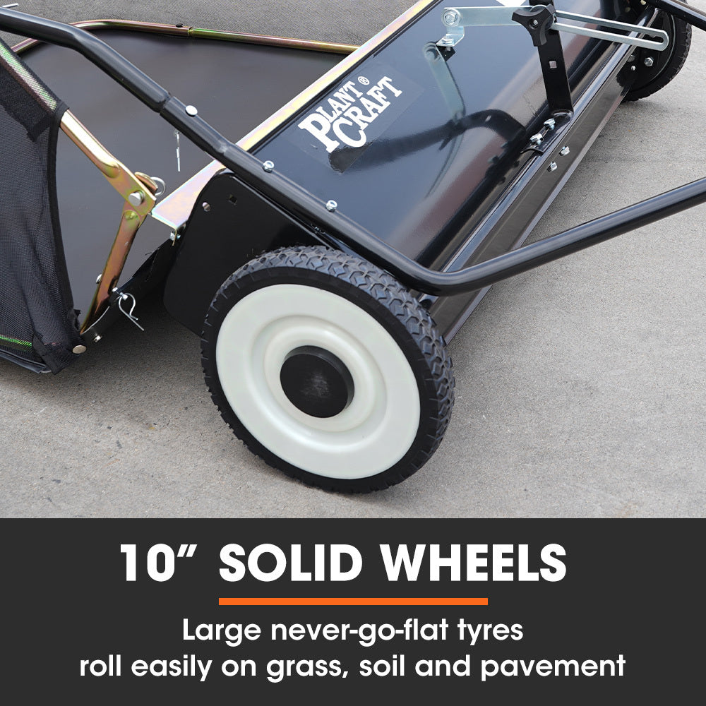 Tow-Behind Lawn Sweeper with 1m Width and 340L Hopper for Garden Tractors