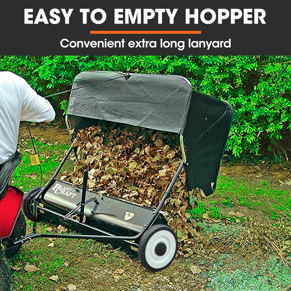 Tow-Behind Lawn Sweeper with 1m Width and 340L Hopper for Garden Tractors