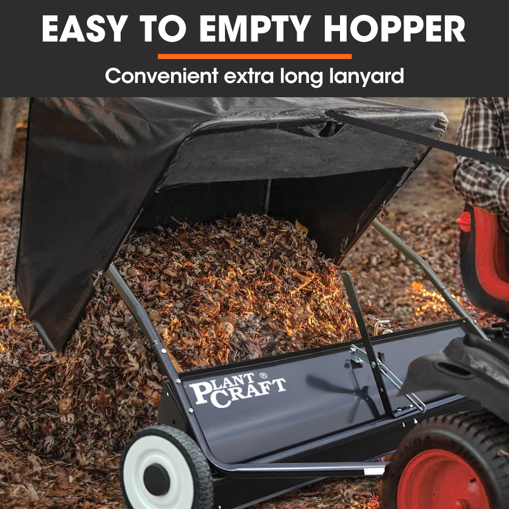 Tow-Behind Lawn Sweeper 1.22m Wide with Universal Hitch for Garden Tractors