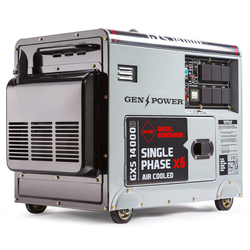 8.4kW Diesel Generator with Electric Start & 6 Outlets, 460cc Engine