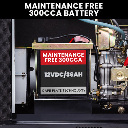 8.4kW Diesel Generator with Electric Start & 6 Outlets, 460cc Engine
