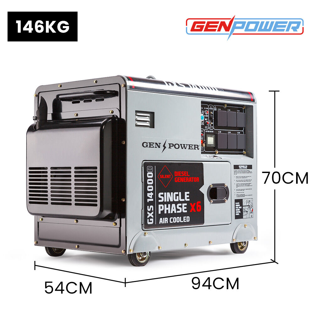 8.4kW Diesel Generator with Electric Start & 6 Outlets, 460cc Engine