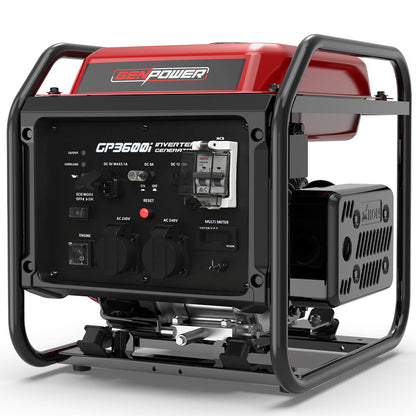 Portable 3.6kW Generator, Inverter, 11L Tank, Safe for Electronics, 28kg