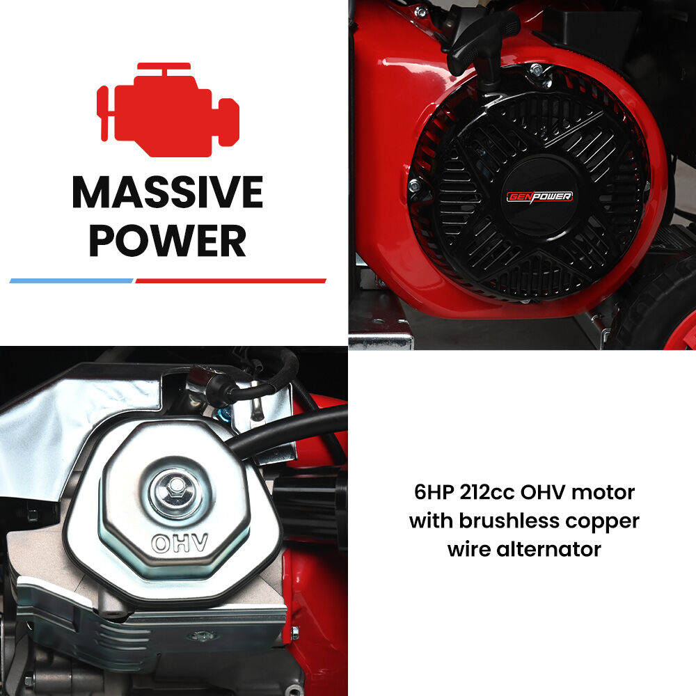 Portable 3.6kW Generator, Inverter, 11L Tank, Safe for Electronics, 28kg