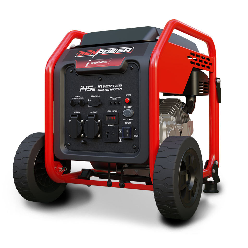Portable Inverter Generator 3.5kW Rated, 4kW Peak with Wheels and USB Outlets