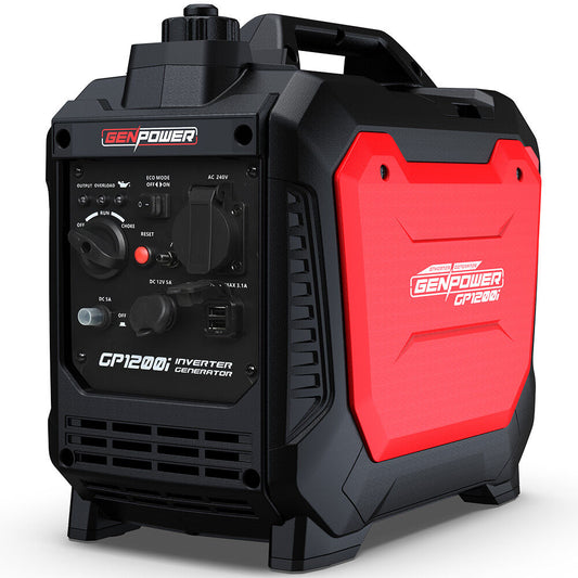 1.2kW Portable Inverter Generator, Lightweight & Quiet for Camping, 12kg