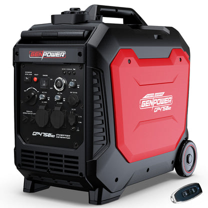 4.75kW Inverter Generator with Push Button Start & Wheels for Camping & Backup