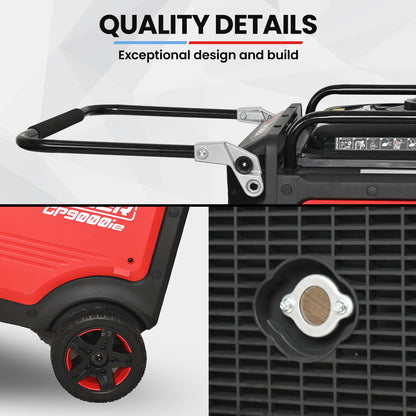 8.5kW Inverter Generator, 27L Fuel, Portable, ATS Compatible, RCD Safety