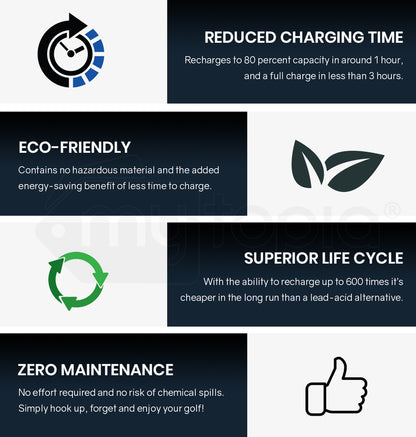 12V 24Ah Lithium Battery for Electric Golf Buggy - Lightweight & Fast Charging