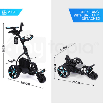 Electric Golf Trolley - Foldable, 500W Motor, Auto Distance, Lightweight Frame