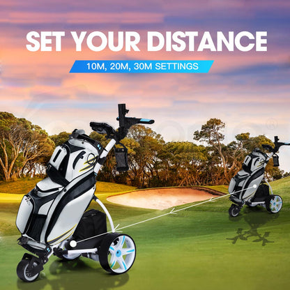 Electric Golf Buggy Folding Cart with 500W Motor and 36-Hole Range