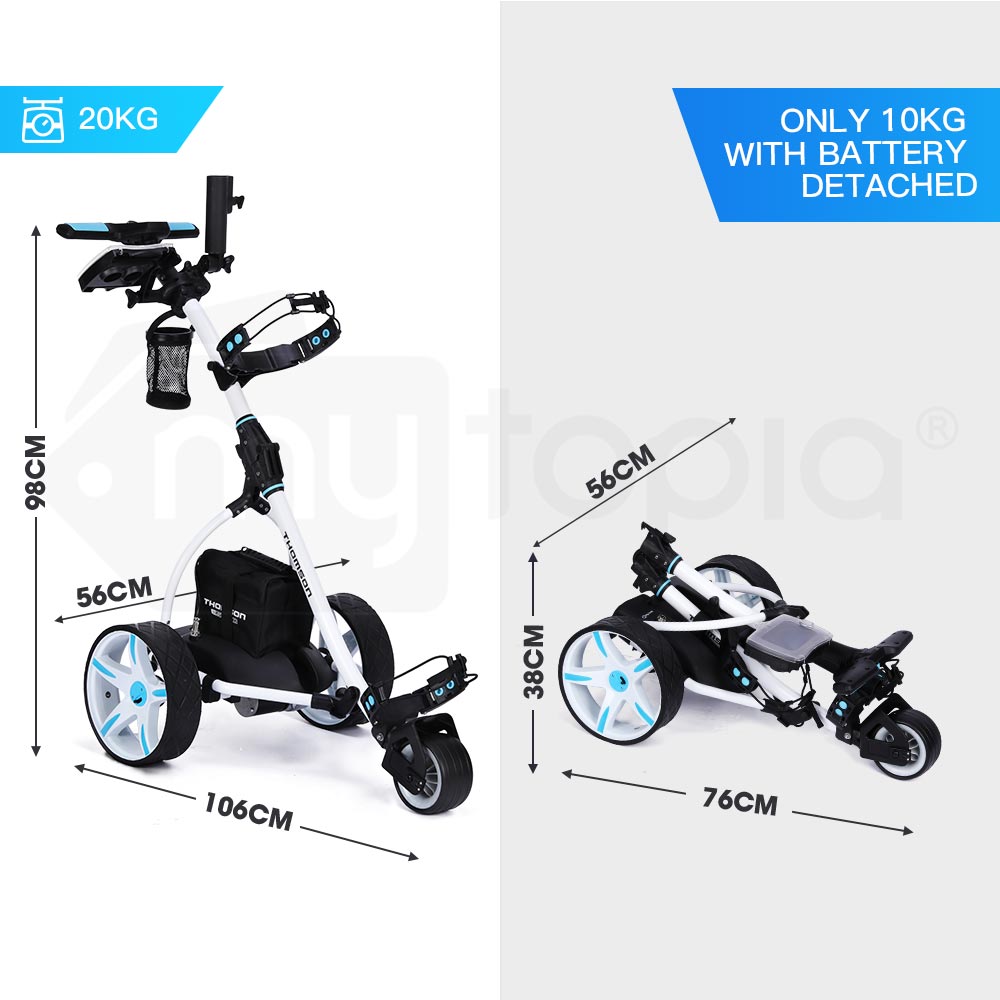 Electric Golf Buggy Folding Cart with 500W Motor and 36-Hole Range