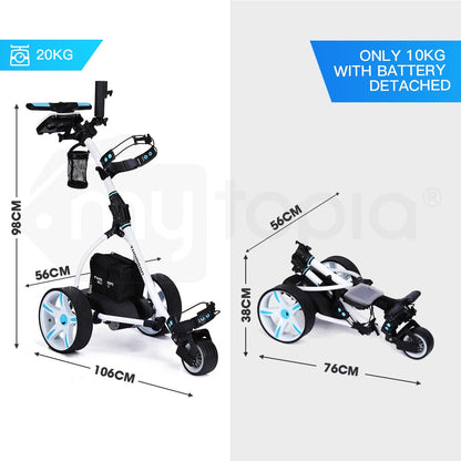 Electric Golf Buggy Folding Cart with 500W Motor and 36-Hole Range