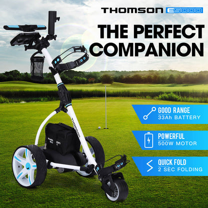 Electric Golf Buggy Folding Cart with 500W Motor and 36-Hole Range