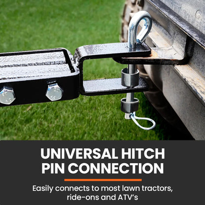 48" Tow-Behind Lawn Roller, 116L Capacity, Universal Hitch, Steel Drum