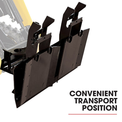 Plow Blade Accessory for BSR5000 Mini Loader Skid Steer, 84cm Centre Plough Blade 2 x 40cm Extensions, Quick Connect