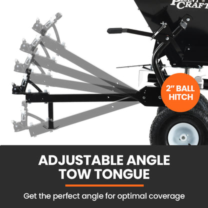 160L Tow Behind Broadcast Spreader, 158kg Load Capacity, Heavy Duty Design