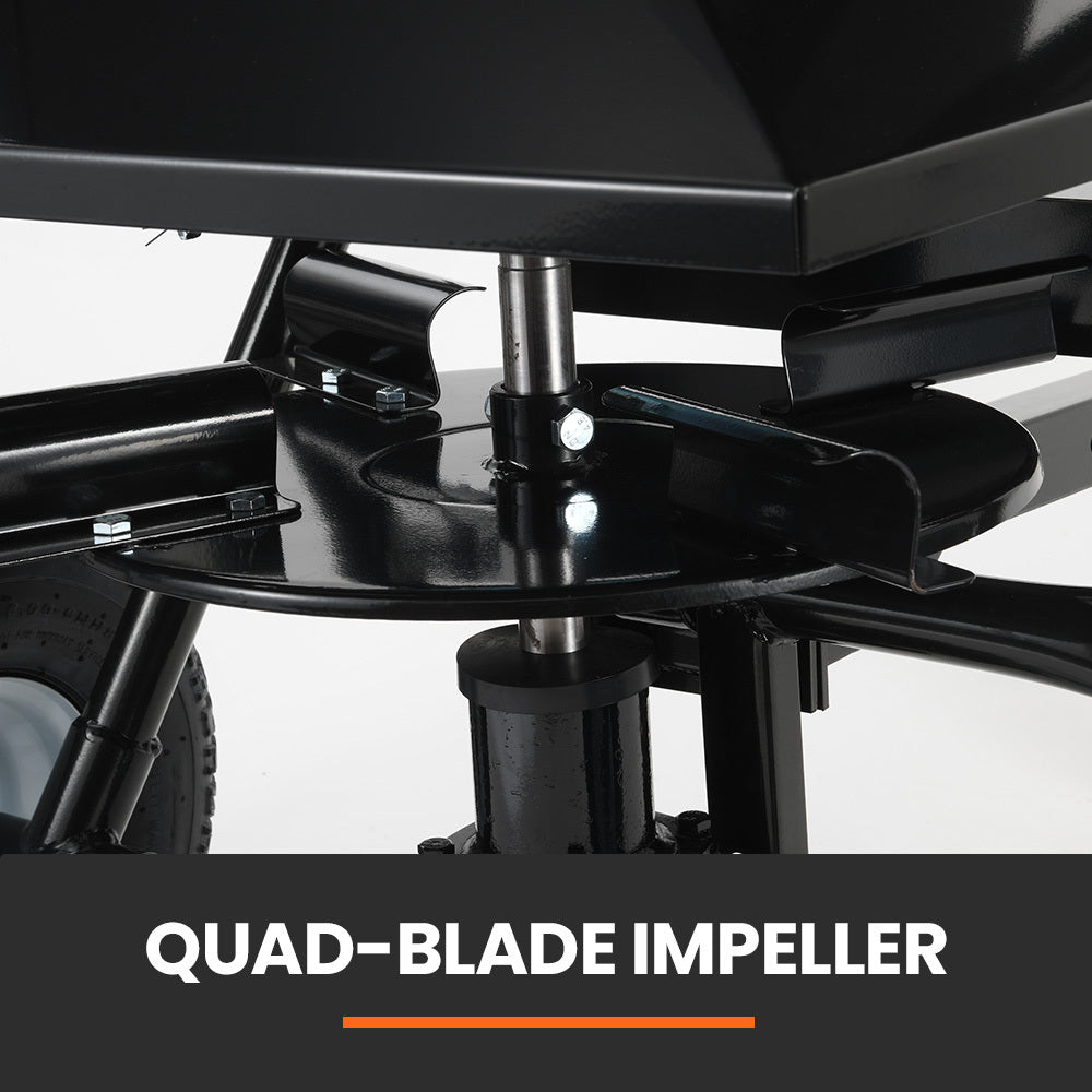 160L Tow Behind Broadcast Spreader, 158kg Load Capacity, Heavy Duty Design