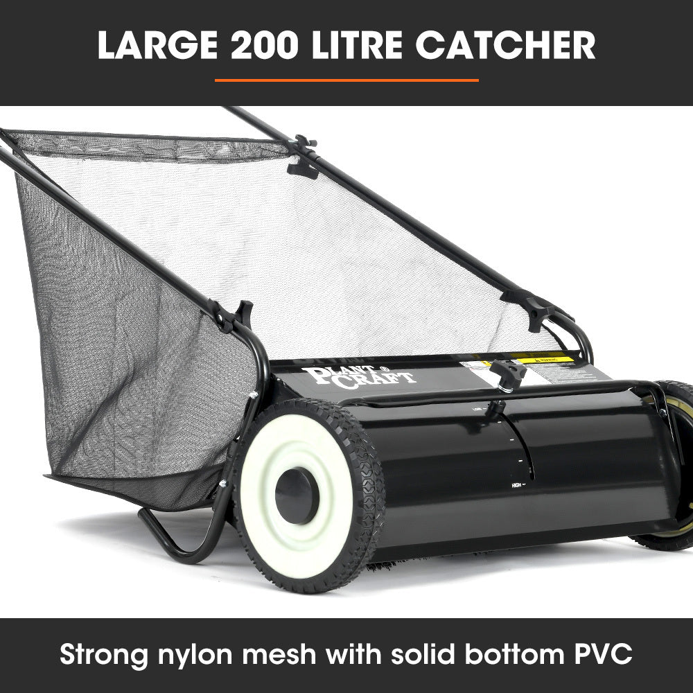 26m Lawn Sweeper with 66cm Width and 200L Collector for Efficient Clean-Up