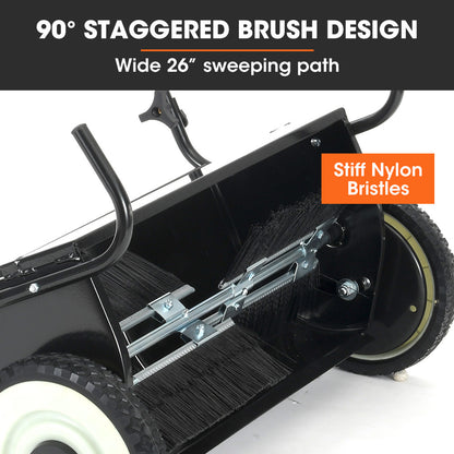 26m Lawn Sweeper with 66cm Width and 200L Collector for Efficient Clean-Up