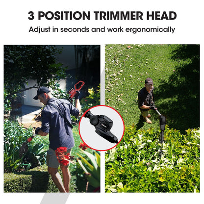 20V Cordless Pole Saw & Trimmer Combo, 0.2m Chainsaw, Telescopic Handle