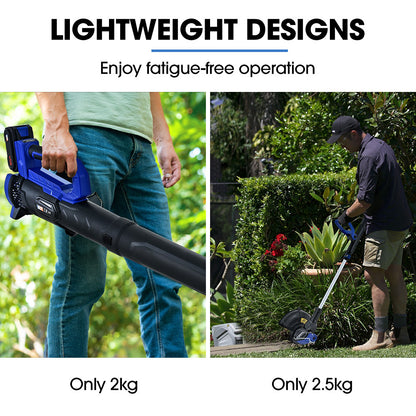 Cordless 20V Leaf Blower & Trimmer Combo with 4.0Ah Battery & Charger