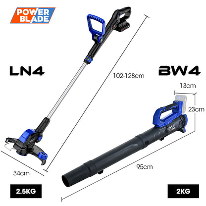 Cordless 20V Leaf Blower & Trimmer Combo with 4.0Ah Battery & Charger