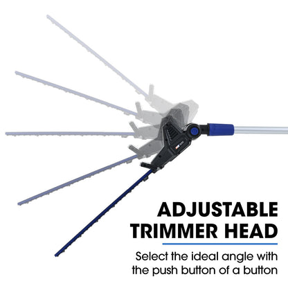 Cordless 20V Pole Saw & Hedge Trimmer Kit with 3m Reach and Battery Included