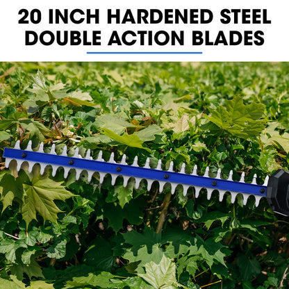 Cordless 20V Pole Saw & Hedge Trimmer Kit with 3m Reach and Battery Included