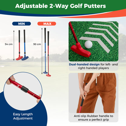 Golf Pong Game Set Portable Putting Green Mat