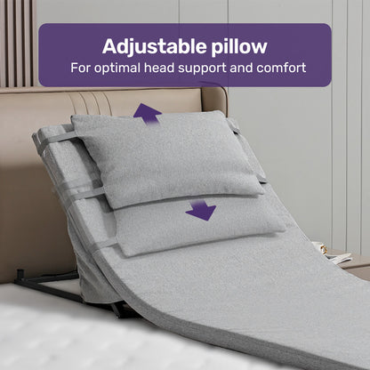 Electric Adjustable Bed with Remote, Dual Motor, Steel Frame, Grey Fabric