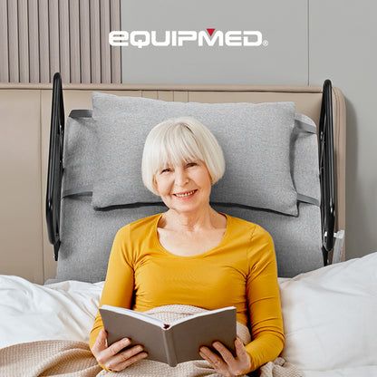 Electric Adjustable Bed with Remote, Dual Motor, Steel Frame, Grey Fabric