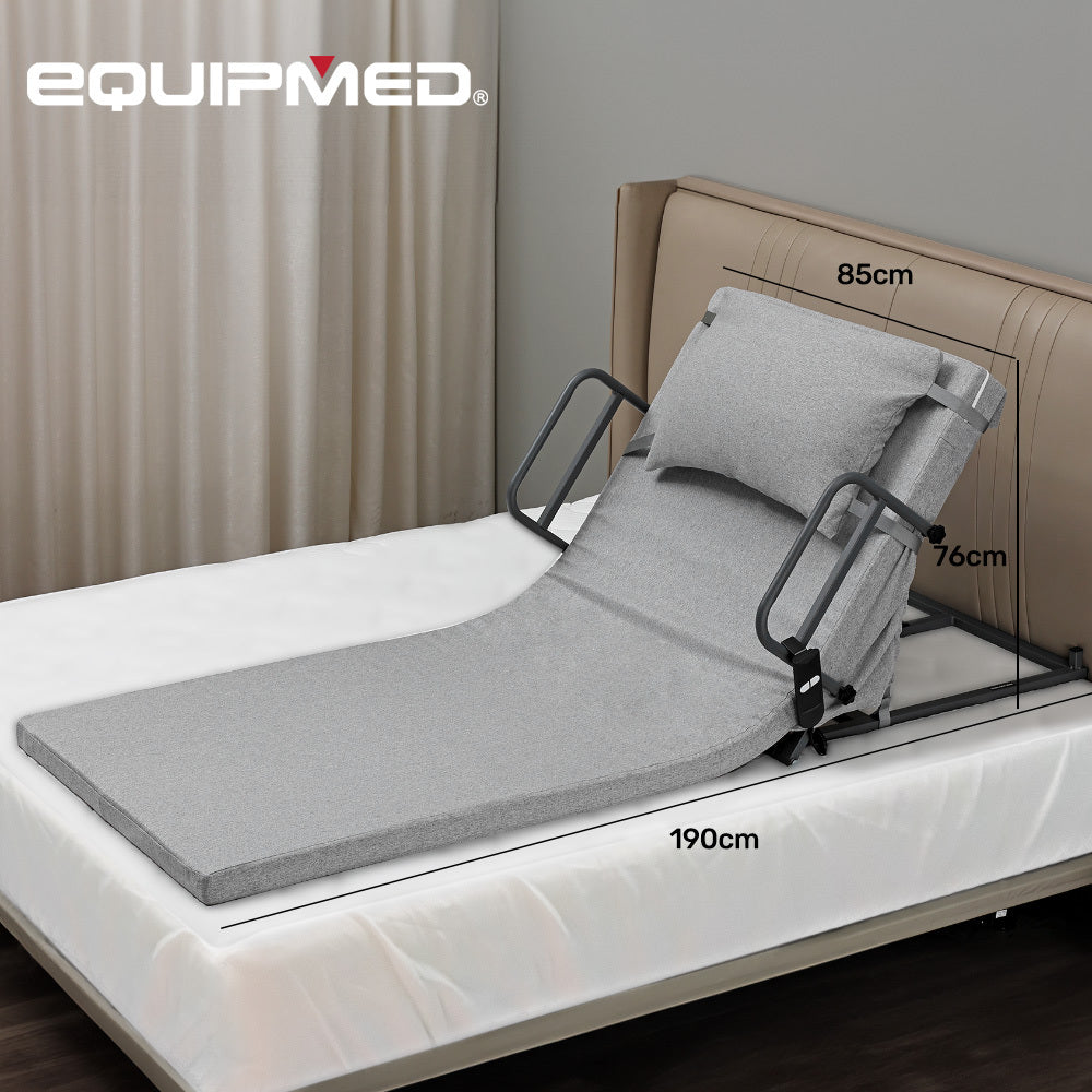 Electric Adjustable Backrest with Remote, Steel Frame, Supports 110kg, Grey