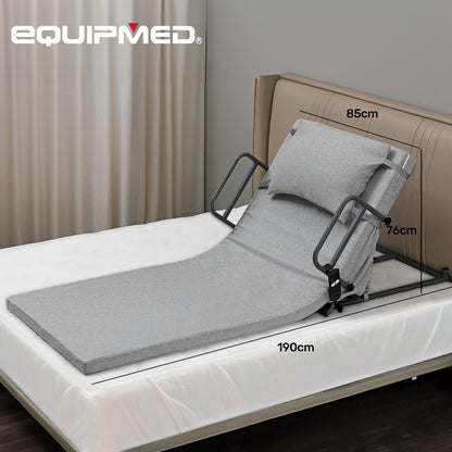 Electric Adjustable Backrest with Remote, Steel Frame, Supports 110kg, Grey