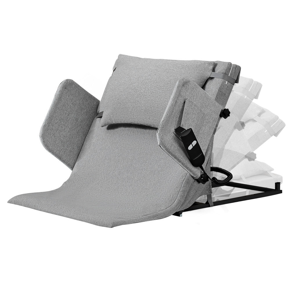 Electric Adjustable Bed Backrest with Remote, 0.65m Lift, Supports 110kg, Grey