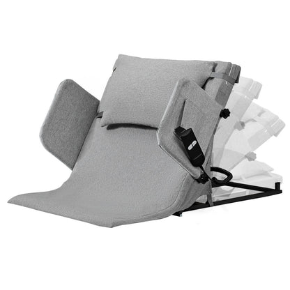 Electric Adjustable Bed Backrest with Remote, 0.65m Lift, Supports 110kg, Grey
