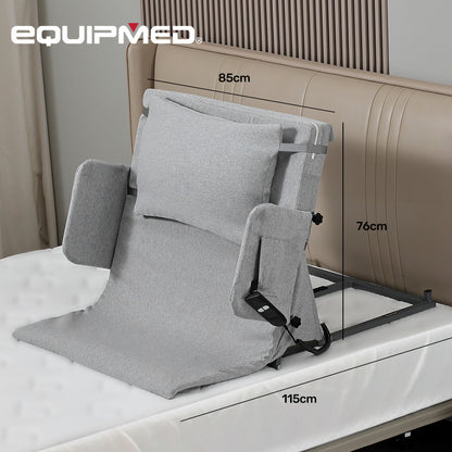 Electric Adjustable Bed Backrest with Remote, 0.65m Lift, Supports 110kg, Grey