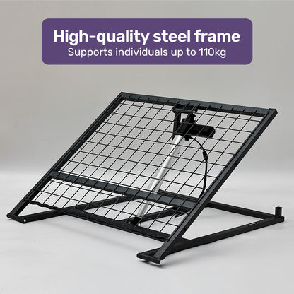 Electric Adjustable Bed Backrest with Remote, 0.65m Lift, Supports 110kg, Grey