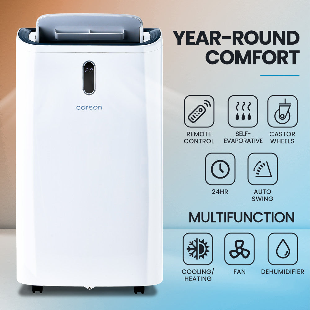 4.7kW Portable Air Conditioner & Heater with Dehumidifier for 35m² Rooms