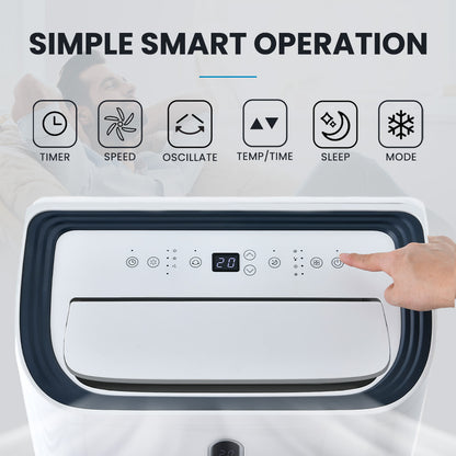 4.7kW Portable Air Conditioner & Heater with Dehumidifier for 35m² Rooms