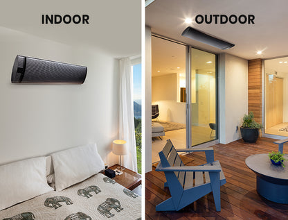 2400W Outdoor Radiant Strip Heater - 2.4m Electric Heat Bar with 15A Plug