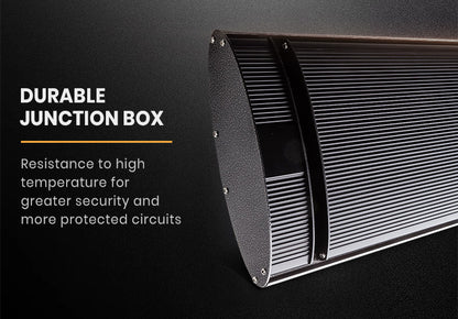 2400W Outdoor Radiant Strip Heater, Electric Heat Bar with Swivel Brackets