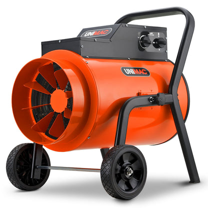 15kW Portable Industrial Electric Space Fan Heater, 32A 3 Phase, Wheel Mounted, Fast Heating, Workshop Drying Greenhouse Agricultural Breeding