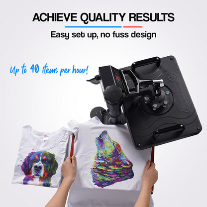 5-in-1 Heat Press Machine with 0.38x0.29m Plate for T-Shirts, Mugs, Caps & More