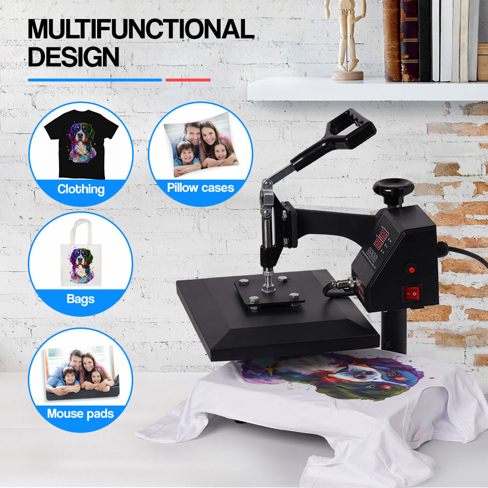 30x23cm Swing-Away Heat Press Machine with 360° Rotation and Digital Control