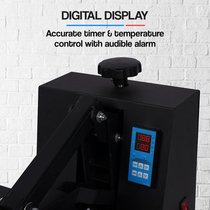38x38cm Heat Press Machine for T-Shirts, Bags & More - Digital Control